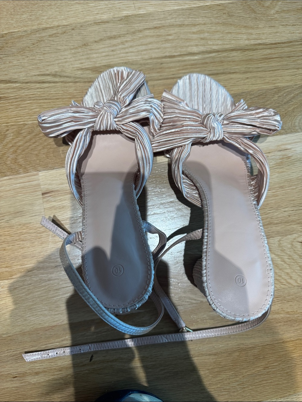 Gold Bow Heels